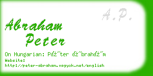abraham peter business card